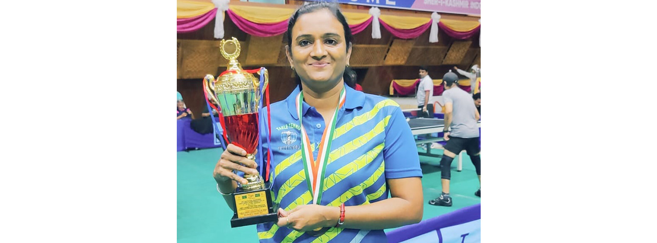 Shivpriya – A Palava resident who won at the National Veterans Table-Tennis Championship.