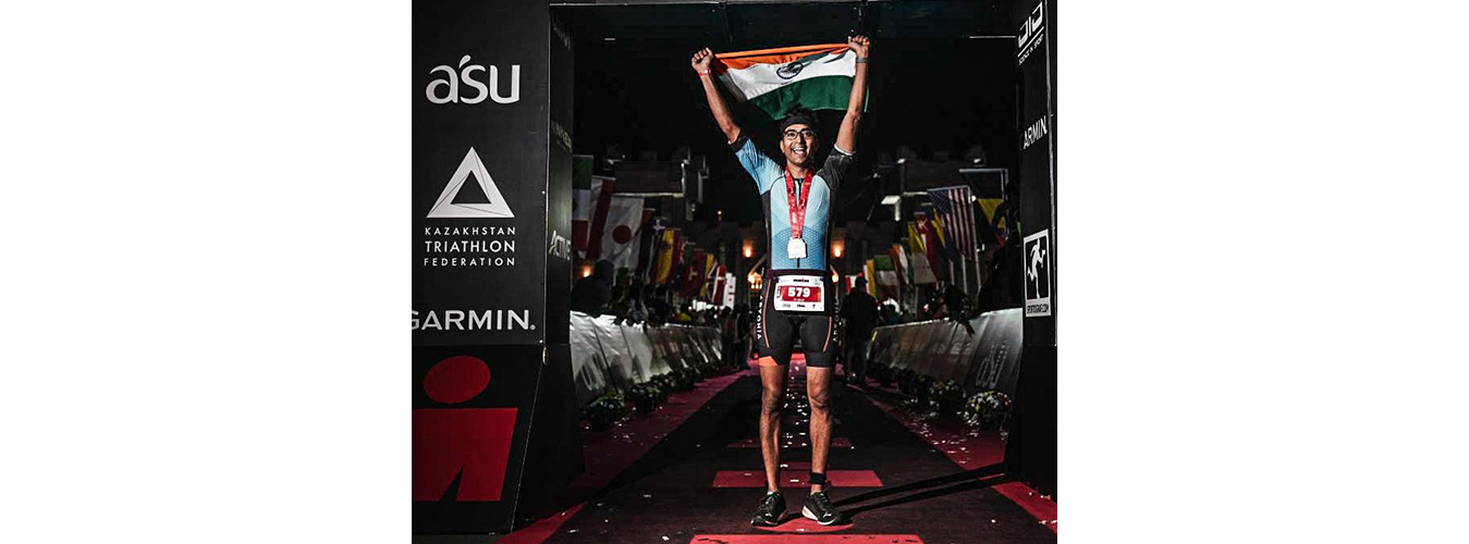 Palava resident Arijeet Mukherjee, completes his first Ironman in Kazakhstan.